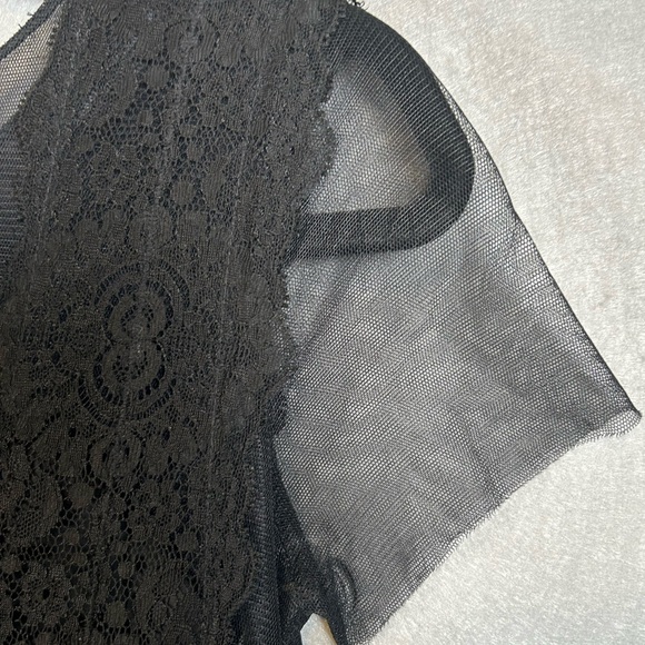 TWIN-SET NWT Scoop Neck Knee-Length Black Party Dress with Bow Lace‎ Sz 6/Small - Picture 13 of 16